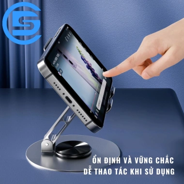 Giá đỡ điện thoại và máy tính bảng xoay 360 gấp gọn hợp kim bền bỉ, tiện lợi G504 3 Giá đỡ điện thoại và máy tính bảng xoay 360 gấp gọn hợp kim bền bỉ, tiện lợi G504 3