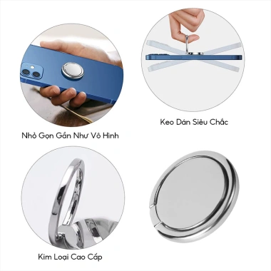 Giá Đỡ Điện Thoại Vòng Kim Loại Xoay 360 độ Gọn Nhẹ Bàn Cầm Tay Cao Cấp - 15.900₫ 2