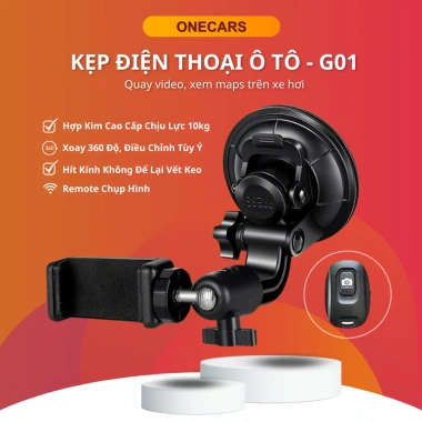 Giá Đỡ Điện Thoại Xe Hơi Hít Kính G01 Đế TPU Chống Rơi, Kẹp Ô Tô Cao Cấp