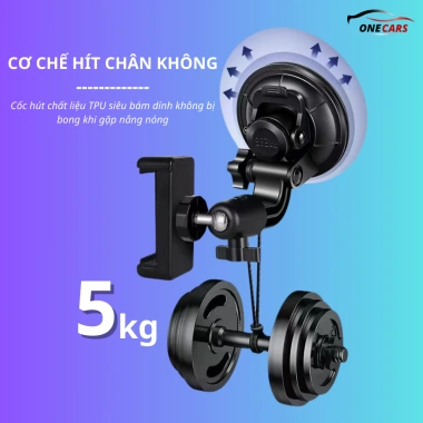 Giá Đỡ Điện Thoại Xe Hơi Hít Kính G01 Đế TPU Chống Rơi, Kẹp Ô Tô Cao Cấp