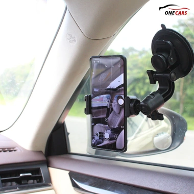Giá Đỡ Điện Thoại Xe Hơi Hít Kính G01 Đế TPU Chống Rơi, Kẹp Ô Tô Cao Cấp