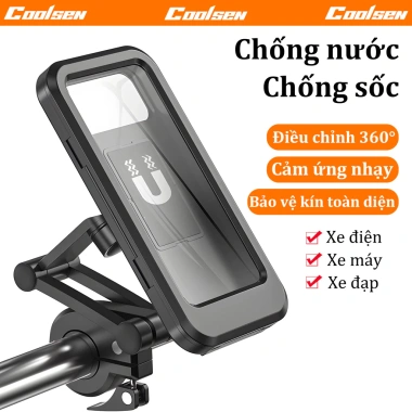 Giá đỡ điện thoại xe máy chống nước, chống sốc, tương thích iPhone 7-16 Samsung Xiaomi - Giá ưu đãi 105k