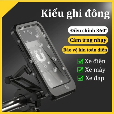 Giá đỡ điện thoại xe máy chống nước, chống sốc, tương thích iPhone 7-16 Samsung Xiaomi - Giá ưu đãi 105k