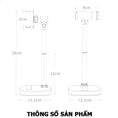 Giá Đỡ Điện Thoại Xoay 360 Chỉnh Chiều Cao Hợp Kim Nhôm Giá Ưu Đãi 103k 4