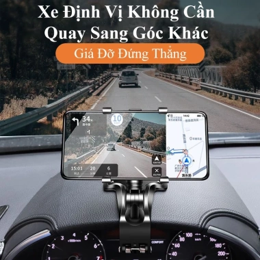 Giá đỡ điện thoại xoay 360° COACE ô tô ABS - Kẹp gắn bảng điều khiển, gương hậu, 43.000đ