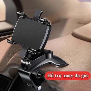Giá đỡ điện thoại xoay 360° COACE ô tô ABS - Kẹp gắn bảng điều khiển, gương hậu, 43.000đ