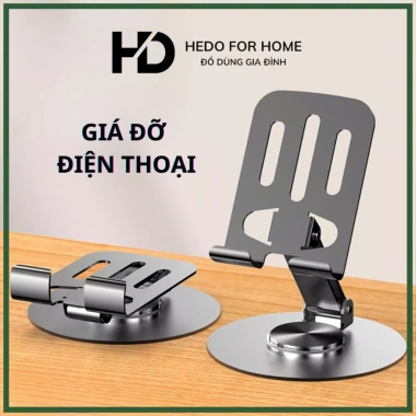Giá đỡ điện thoại xoay 360 độ bằng hợp kim nhôm chắc chắn - Xem phim thoải mái, giá chỉ 22.540₫