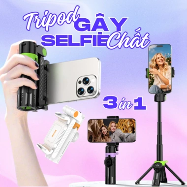 Giá Đỡ Điện Thoại YF01 Tripod Selfie 3in1 Livestream Xoay 360 Kẹp Chống Lưng 130.000đ 3 Giá Đỡ Điện Thoại YF01 Tripod Selfie 3in1 Livestream Xoay 360 Kẹp Chống Lưng 130.000đ 3