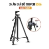 Giá đỡ gậy chụp hình 3 chân hợp kim Tripod 3.366 - kéo cao 1.5m xoay 360 rẻ 168k 3