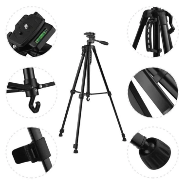 Giá đỡ gậy chụp hình 3 chân hợp kim Tripod 3.366 - kéo cao 1.5m xoay 360 rẻ 168k