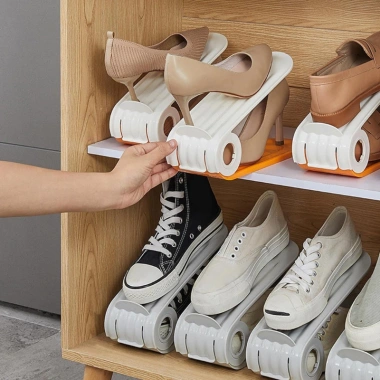Giá Đỡ Giày Dép Mini Nhựa Cứng Cáp Gấp Gọn, Điều Chỉnh Độ Rộng Tiện Dụng - Giá 30.500 VND 3