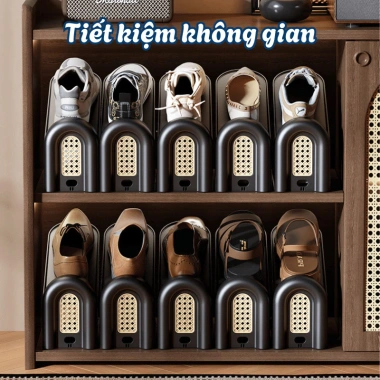Giá Đỡ Giày Dép Thông Minh 2 Tầng Xếp Gọn, Điều Chỉnh Độ Cao, Tiết Kiệm Diện Tích, Giá Chỉ 59k - Thiết Kế Thông Minh Dễ Dùng 6