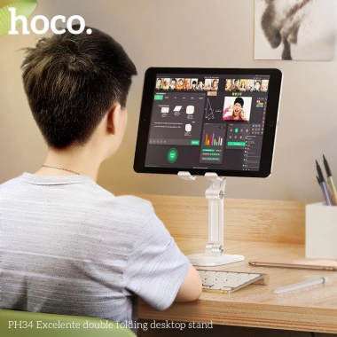 Giá đỡ Hoco PH34 để bàn gập gọn - Kẹp điện thoại & máy tính bảng, dễ dùng, 130.000 VND 2