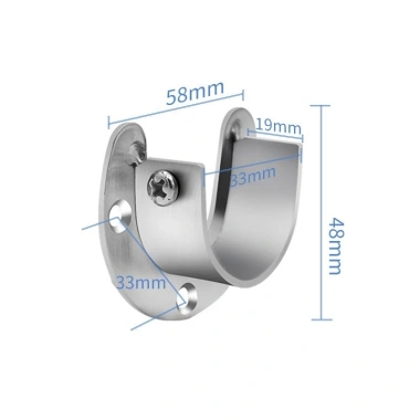 Giá đỡ inox đa năng treo quần áo, mặt bích và kệ ống tròn - Chỉ 16.100đ