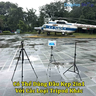 Giá Đỡ iPad 2in1 Kẹp Điện Thoại + Gắn Chân Máy Ảnh Tripod - Chỉ 60.000đ