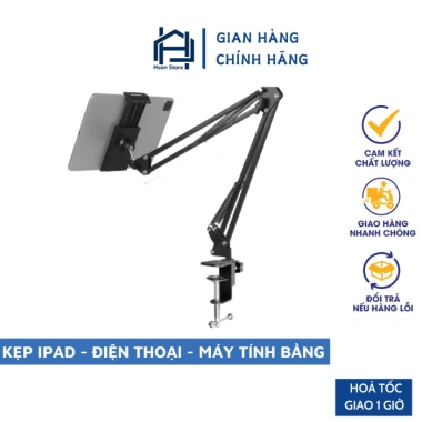 Giá đỡ iPad, điện thoại HSON: Kẹp đầu giường, bàn xoay 360°, mọi góc - 47.000đ