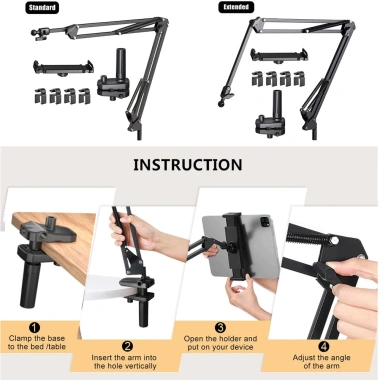 Giá đỡ iPad Stand 360 Xoay Điều Chỉnh, Đa Năng 4‑12.9 inch – Giá Ưu Đãi 350k 2