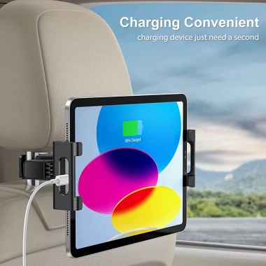 Giá đỡ iPad, Tablet, máy tính bảng xoay 360 thu gọn, lắp ghế sau ô tô Rock Hotphukien - 449k