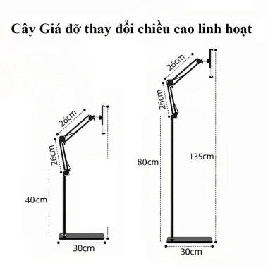 Giá Đỡ iPad và Điện Thoại Đa Năng Đế Thép Chống Gỉ Xoay 360° Siêu Chắc Bền Đẹp - 102.665 VND