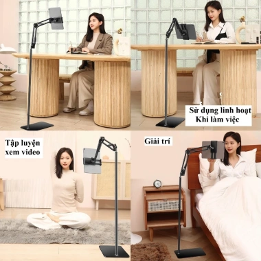 Giá Đỡ iPad và Điện Thoại Đa Năng Đế Thép Chống Gỉ Xoay 360° Siêu Chắc Bền Đẹp - 102.665 VND