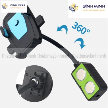 Giá đỡ kẹp điện thoại có đế nam châm xoay 360, chống sốc, tiện lợi cho may - 58.000₫