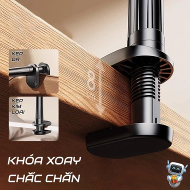 Giá đỡ kẹp điện thoại gường ngủ 360 - Xem phim, lướt web an tâm cả đêm, giảm 16% 4