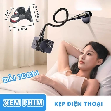 Giá đỡ kẹp điện thoại gường ngủ 360 - Xem phim, lướt web an tâm cả đêm, giảm 16% 9