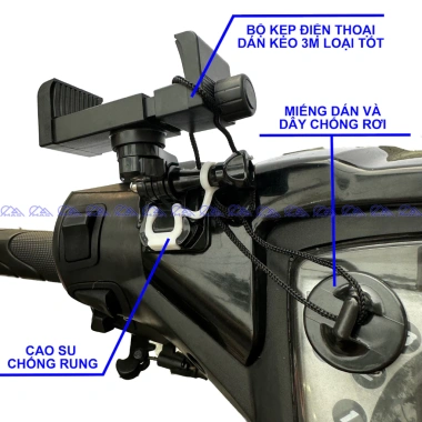 Giá đỡ & Kẹp điện thoại xe máy keo 3M chống rơi - 29.000 VND đa năng cho mọi xe 3
