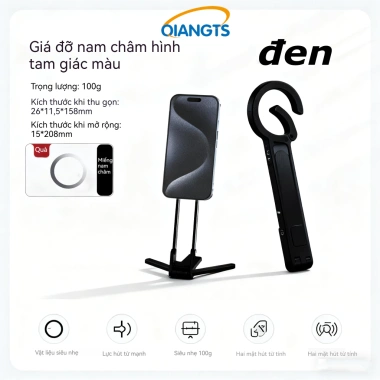 Giá đỡ kẹp từ tính QIANGTS – Chân máy xoay 360°, điện thoại ngoài trời, 66.999₫