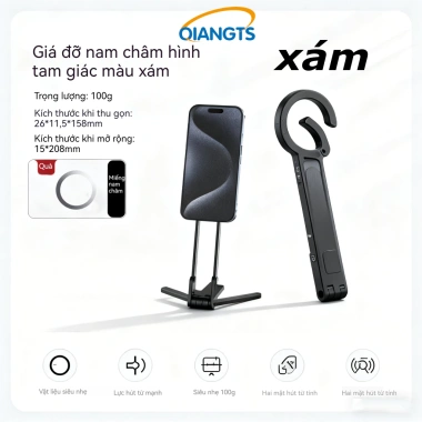 Giá đỡ kẹp từ tính QIANGTS – Chân máy xoay 360°, điện thoại ngoài trời, 66.999₫ 10 Giá đỡ kẹp từ tính QIANGTS – Chân máy xoay 360°, điện thoại ngoài trời, 66.999₫ 10