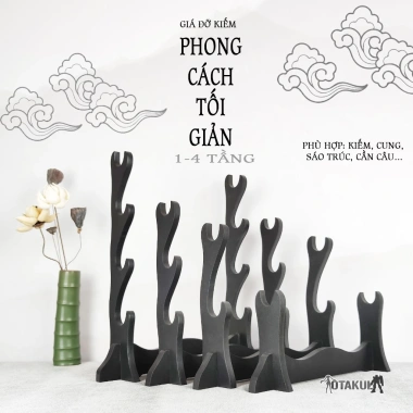 Giá Đỡ Kiếm Gỗ Đen 1-4 Tầng - Kệ Gác Kiếm Đa Tầng Giá Ưu Đãi 65.000đ