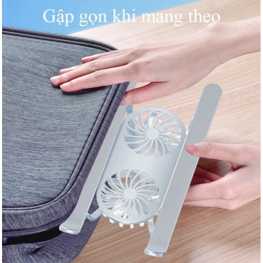 Giá Đỡ Laptop Hợp Kim Nhôm Gấp Gọn Có Quạt Tản Nhiệt - Giá 150k Giảm Giá 5