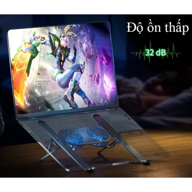 Giá Đỡ Laptop Hợp Kim Nhôm Gấp Gọn Có Quạt Tản Nhiệt - Giá 150k Giảm Giá 7