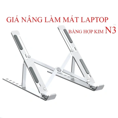Giá Đỡ Laptop Hợp Kim Nhôm Gấp Gọn Có Quạt Tản Nhiệt - Giá 150k Giảm Giá 10