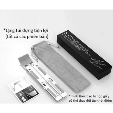 Giá đỡ laptop hợp kim nhôm gấp gọn, tản nhiệt, chỉnh độ cao - Chỉ 79.000 VND 5