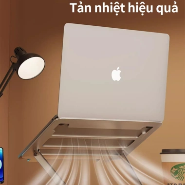 Giá đỡ laptop nhôm gấp gọn, tản nhiệt MacBook & iPad - Điều chỉnh góc linh hoạt, giá chỉ 131.409₫