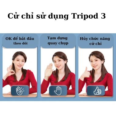 Giá đỡ livestream Gimbal AI nhận diện khuôn mặt - Tripod 3 Bubzone giảm còn 309.000đ 3