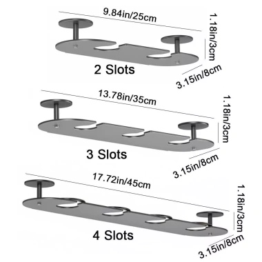 Giá đỡ ly rượu vang nhôm không gian 2-4 khe cắm - Treo tường đảo ngược, chống gỉ bền bỉ, phòng ăn 2 Giá đỡ ly rượu vang nhôm không gian 2-4 khe cắm - Treo tường đảo ngược, chống gỉ bền bỉ, phòng ăn 2