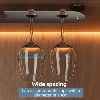 Giá đỡ ly rượu vang nhôm không gian 2-4 khe cắm - Treo tường đảo ngược, chống gỉ bền bỉ, phòng ăn