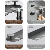 Giá đỡ ly rượu vang nhôm không gian 2-4 khe cắm - Treo tường đảo ngược, chống gỉ bền bỉ, phòng ăn 9