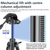 Giá đỡ máy ảnh, chân quay điện thoại Tripod 360 độ nhôm cao cấp 1.4/1.7m kèm đèn bổ sung - Giá 177.600 VND 2