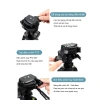 Giá đỡ máy ảnh, chân quay điện thoại Tripod 360 độ nhôm cao cấp 1.4/1.7m kèm đèn bổ sung - Giá 177.600 VND 5