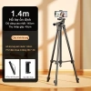 Giá đỡ máy ảnh, chân quay điện thoại Tripod 360 độ nhôm cao cấp 1.4/1.7m kèm đèn bổ sung - Giá 177.600 VND 8