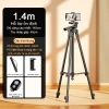 Giá đỡ máy ảnh, chân quay điện thoại Tripod 360 độ nhôm cao cấp 1.4/1.7m kèm đèn bổ sung - Giá 177.600 VND 9