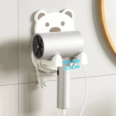 Giá đỡ máy sấy tóc dán tường hình gấu – Dễ lắp, chỉ 29.000 đồng, giảm giá sốc 3