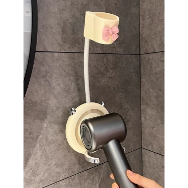 Giá Đỡ Máy Sấy Tóc Dán Tường Tiện Lợi, Kèm Phụ Kiện Nơ Xinh Giá 79.200đ 9