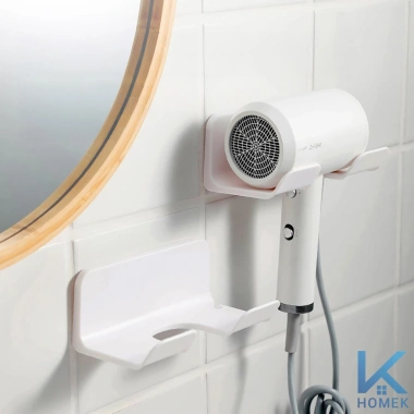 Giá Đỡ Máy Sấy Tóc HOMEK Nhựa Dán Tường Không Cần Khoan - Tiện Dụng, Giá 31.000₫