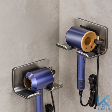 Giá Đỡ Máy Sấy Tóc HOMEK Nhựa Dán Tường Không Cần Khoan - Tiện Dụng, Giá 31.000₫