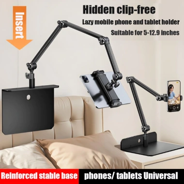 Giá đỡ máy tính bảng 360 không kẹp ẩn, dùng ở đầu giường, giường lười, hỗ trợ 4-12.9 inch - giảm giá 16%
