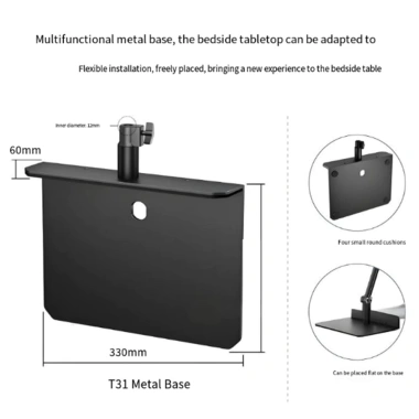 Giá đỡ máy tính bảng 360 không kẹp ẩn, dùng ở đầu giường, giường lười, hỗ trợ 4-12.9 inch - giảm giá 16% 3 Giá đỡ máy tính bảng 360 không kẹp ẩn, dùng ở đầu giường, giường lười, hỗ trợ 4-12.9 inch - giảm giá 16% 3